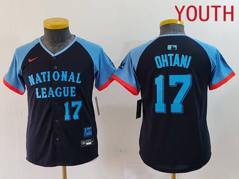 Youth Los Angeles Dodgers #17 Ohtani Blue All star 2024 Nike MLB Jersey style 5->youth mlb jersey->Youth Jersey